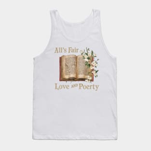 all s fair in love and poetry,  jasmine and book Tank Top